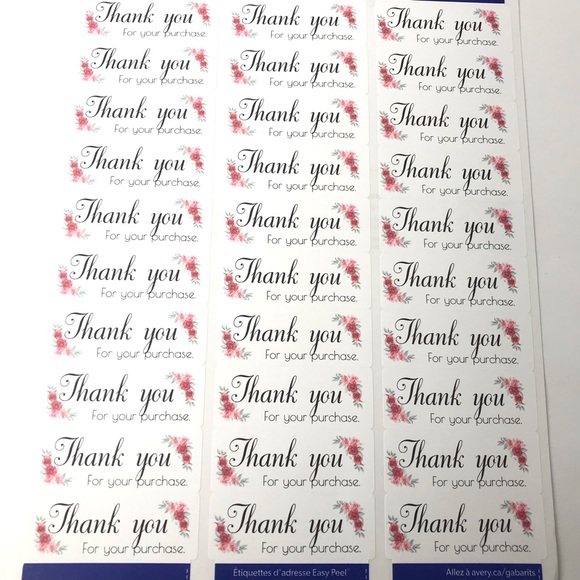 90 thank you for your purchase stickers - Picture 4 of 4